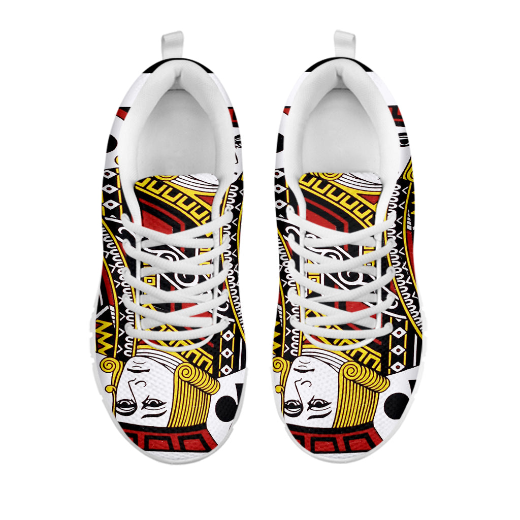 Jack Of Clubs Playing Card Print White Sneakers