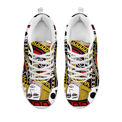 Jack Of Clubs Playing Card Print White Sneakers
