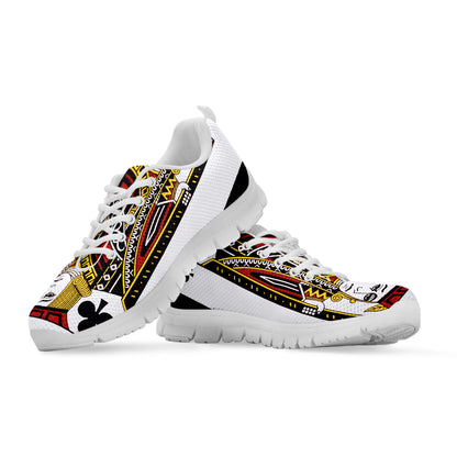 Jack Of Clubs Playing Card Print White Sneakers