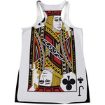 Jack Of Clubs Playing Card Print Women's Racerback Tank Top