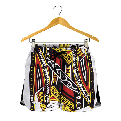 Jack Of Clubs Playing Card Print Women's Shorts