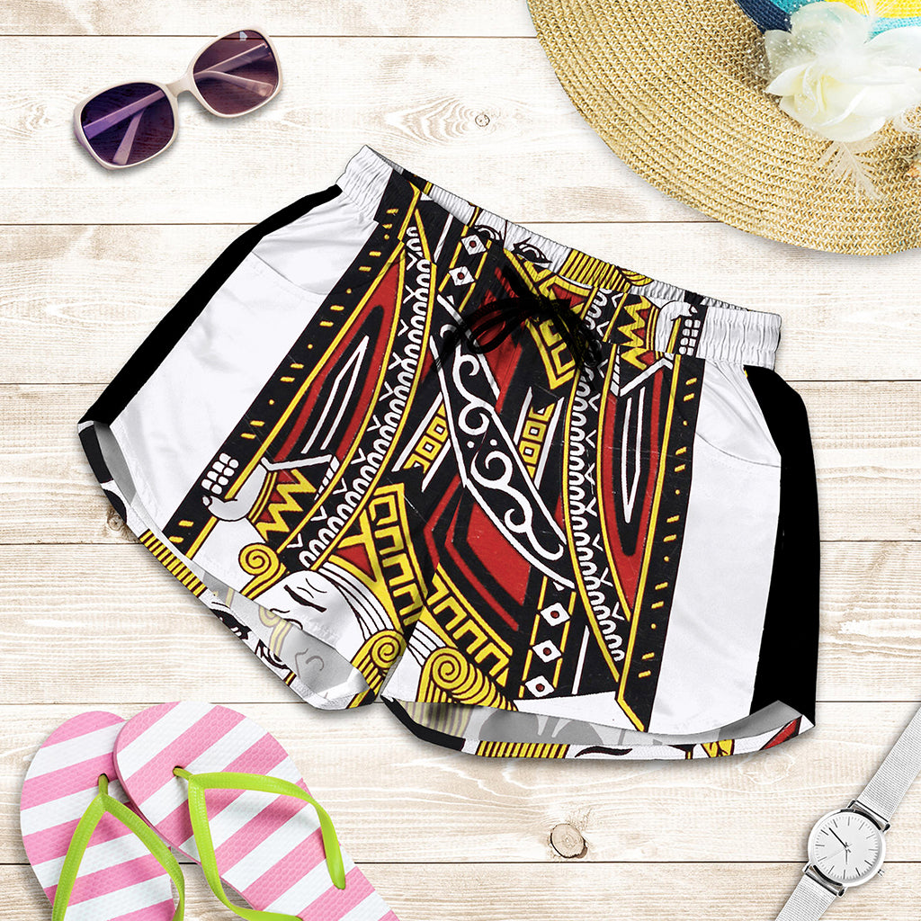 Jack Of Clubs Playing Card Print Women's Shorts