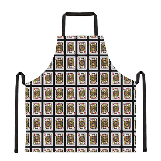 Jack Of Diamonds Playing Card Pattern Print Apron