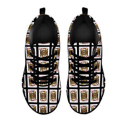 Jack Of Diamonds Playing Card Pattern Print Black Sneakers