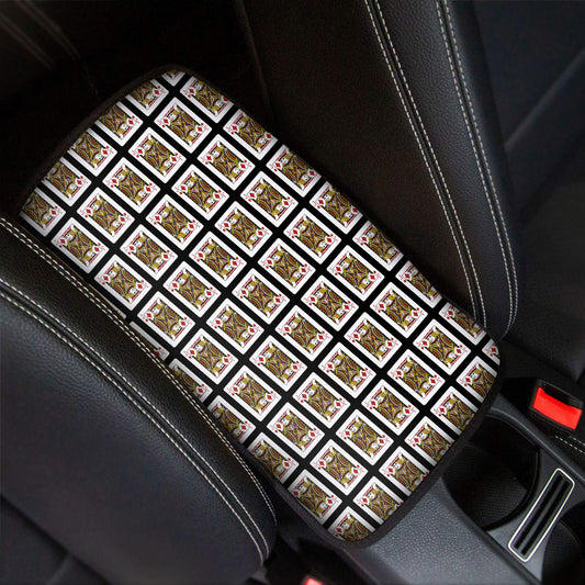 Jack Of Diamonds Playing Card Pattern Print Car Center Console Cover