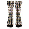 Jack Of Diamonds Pattern Print Crew Socks