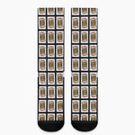 Jack Of Diamonds Playing Card Pattern Print Crew Socks