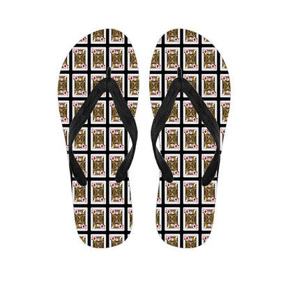 Jack Of Diamonds Playing Card Pattern Print Flip Flops