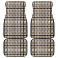 Jack Of Diamonds Pattern Print Front and Back Car Floor Mats