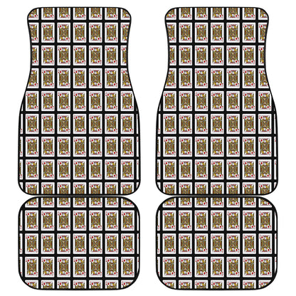 Jack Of Diamonds Playing Card Pattern Print Front and Back Car Floor Mats