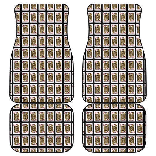 Jack Of Diamonds Playing Card Pattern Print Front and Back Car Floor Mats