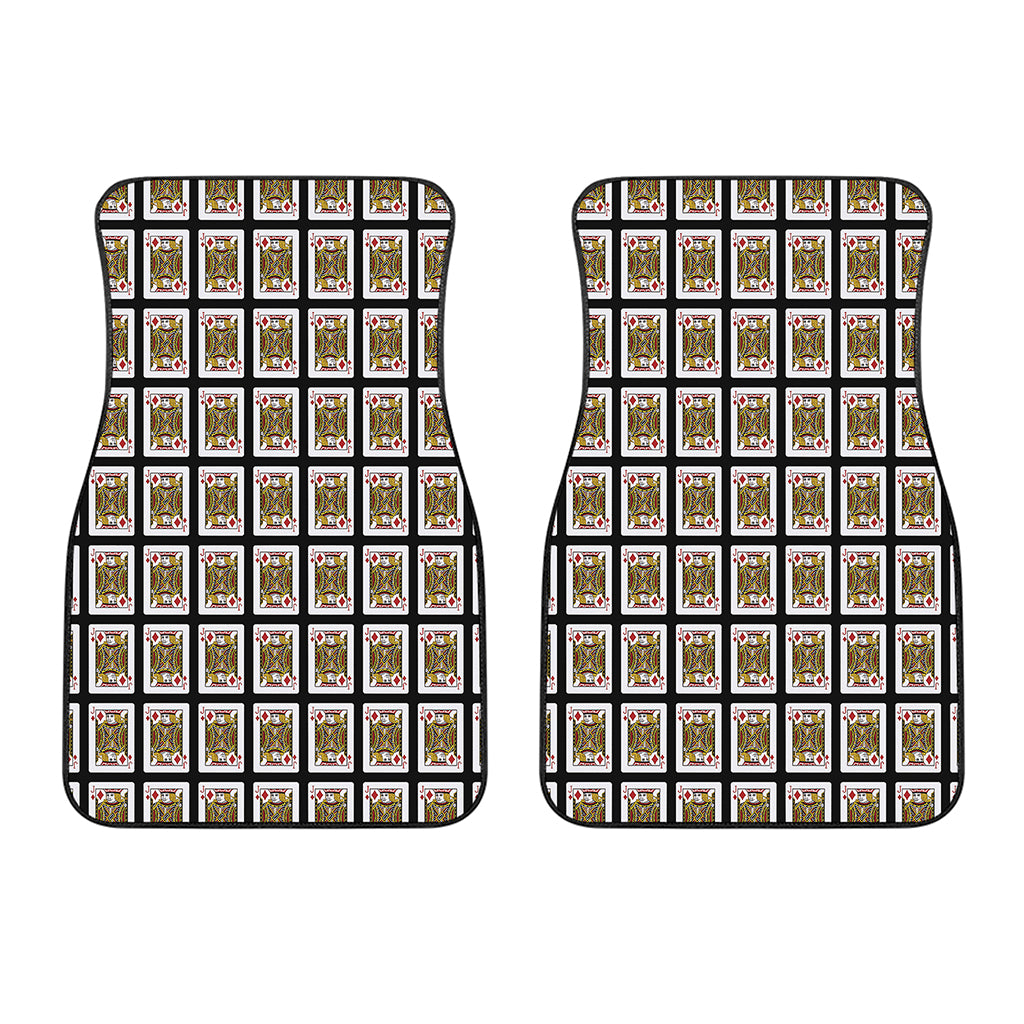 Jack Of Diamonds Playing Card Pattern Print Front Car Floor Mats