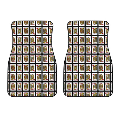 Jack Of Diamonds Playing Card Pattern Print Front Car Floor Mats