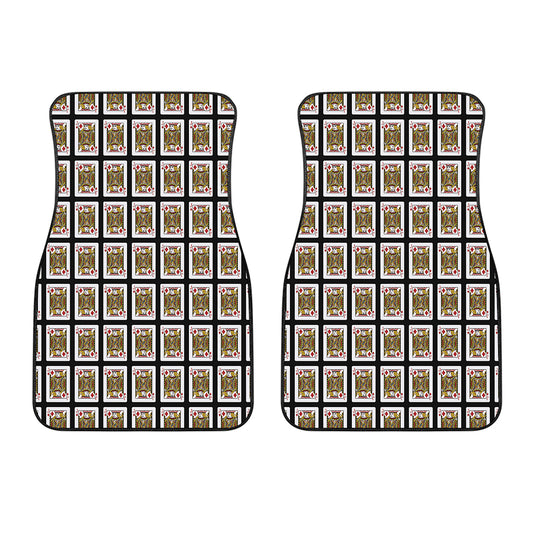 Jack Of Diamonds Playing Card Pattern Print Front Car Floor Mats