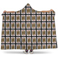 Jack Of Diamonds Pattern Print Hooded Blanket