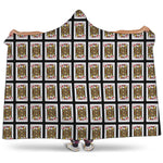 Jack Of Diamonds Playing Card Pattern Print Hooded Blanket