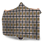 Jack Of Diamonds Playing Card Pattern Print Hooded Blanket