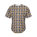 Jack Of Diamonds Playing Card Pattern Print Men's Baseball Jersey