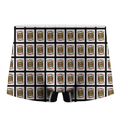 Jack Of Diamonds Playing Card Pattern Print Men's Boxer Briefs