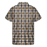 Jack Of Diamonds Playing Card Pattern Print Men's Short Sleeve Shirt