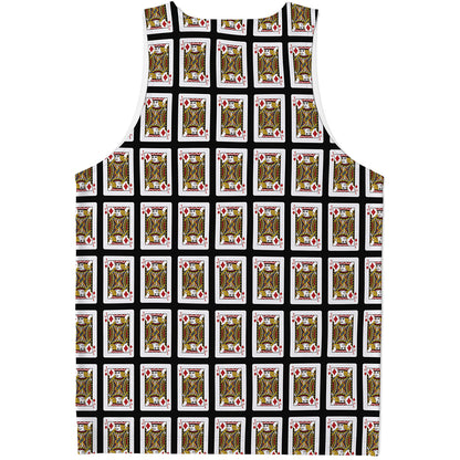 Jack Of Diamonds Playing Card Pattern Print Men's Tank Top