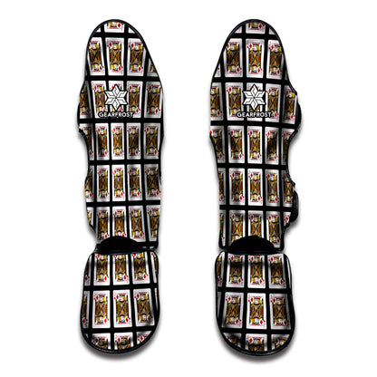 Jack Of Diamonds Playing Card Pattern Print Muay Thai Shin Guard