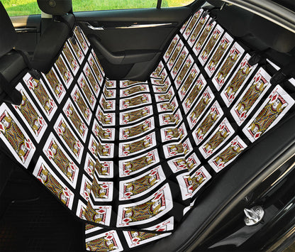 Jack Of Diamonds Playing Card Pattern Print Pet Car Back Seat Cover