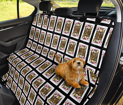 Jack Of Diamonds Playing Card Pattern Print Pet Car Back Seat Cover