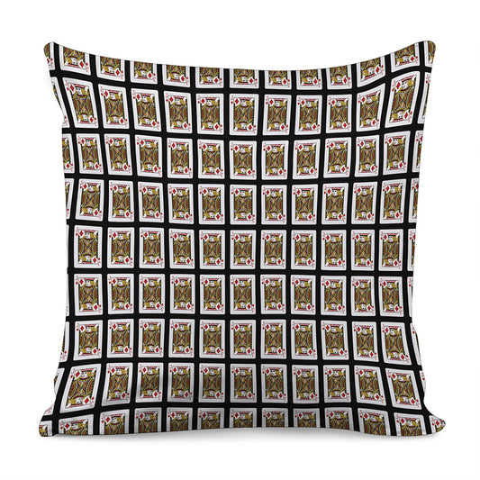 Jack Of Diamonds Playing Card Pattern Print Pillow Cover