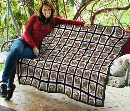 Jack Of Diamonds Playing Card Pattern Print Quilt