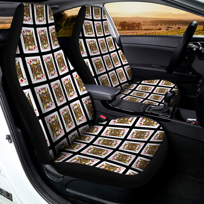 Jack Of Diamonds Playing Card Pattern Print Universal Fit Car Seat Covers
