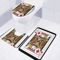 Jack Of Diamonds Playing Card Print 3 Piece Bath Mat Set