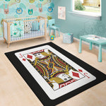 Jack Of Diamonds Playing Card Print Area Rug