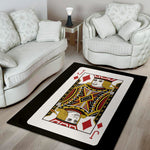 Jack Of Diamonds Playing Card Print Area Rug