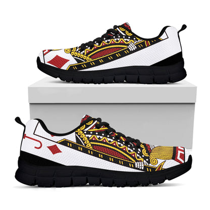 Jack Of Diamonds Playing Card Print Black Sneakers