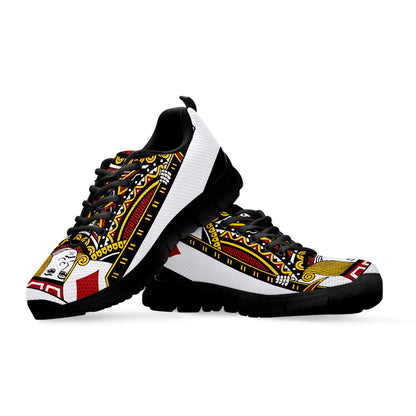 Jack Of Diamonds Playing Card Print Black Sneakers