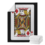 Jack Of Diamonds Playing Card Print Blanket