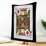 Jack Of Diamonds Playing Card Print Blanket