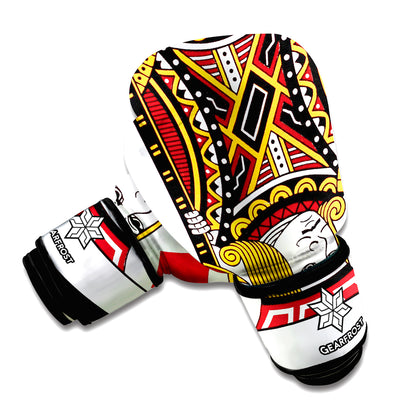 Jack Of Diamonds Playing Card Print Boxing Gloves