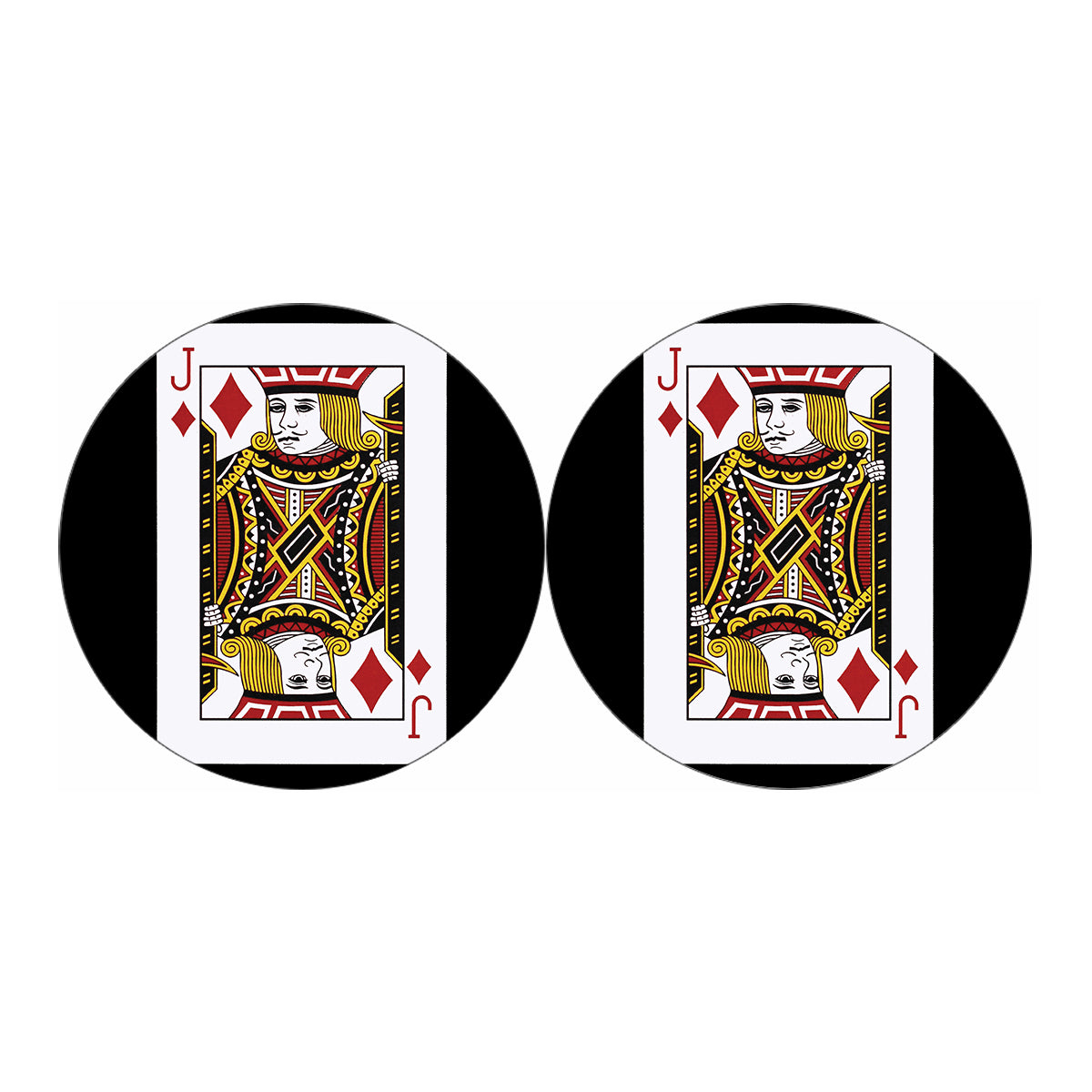 Jack Of Diamonds Playing Card Print Car Coasters