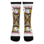 Jack Of Diamonds Playing Card Print Crew Socks