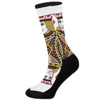 Jack Of Diamonds Playing Card Print Crew Socks