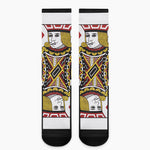 Jack Of Diamonds Playing Card Print Crew Socks