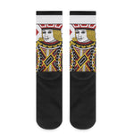 Jack Of Diamonds Playing Card Print Crew Socks
