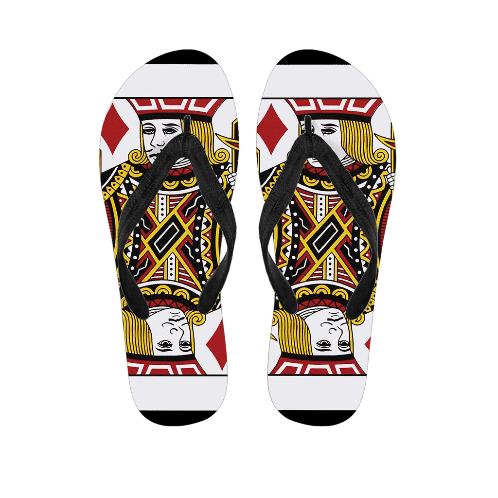 Jack Of Diamonds Playing Card Print Flip Flops