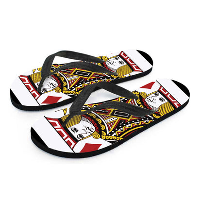 Jack Of Diamonds Playing Card Print Flip Flops