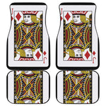 Jack Of Diamonds Playing Card Print Front and Back Car Floor Mats
