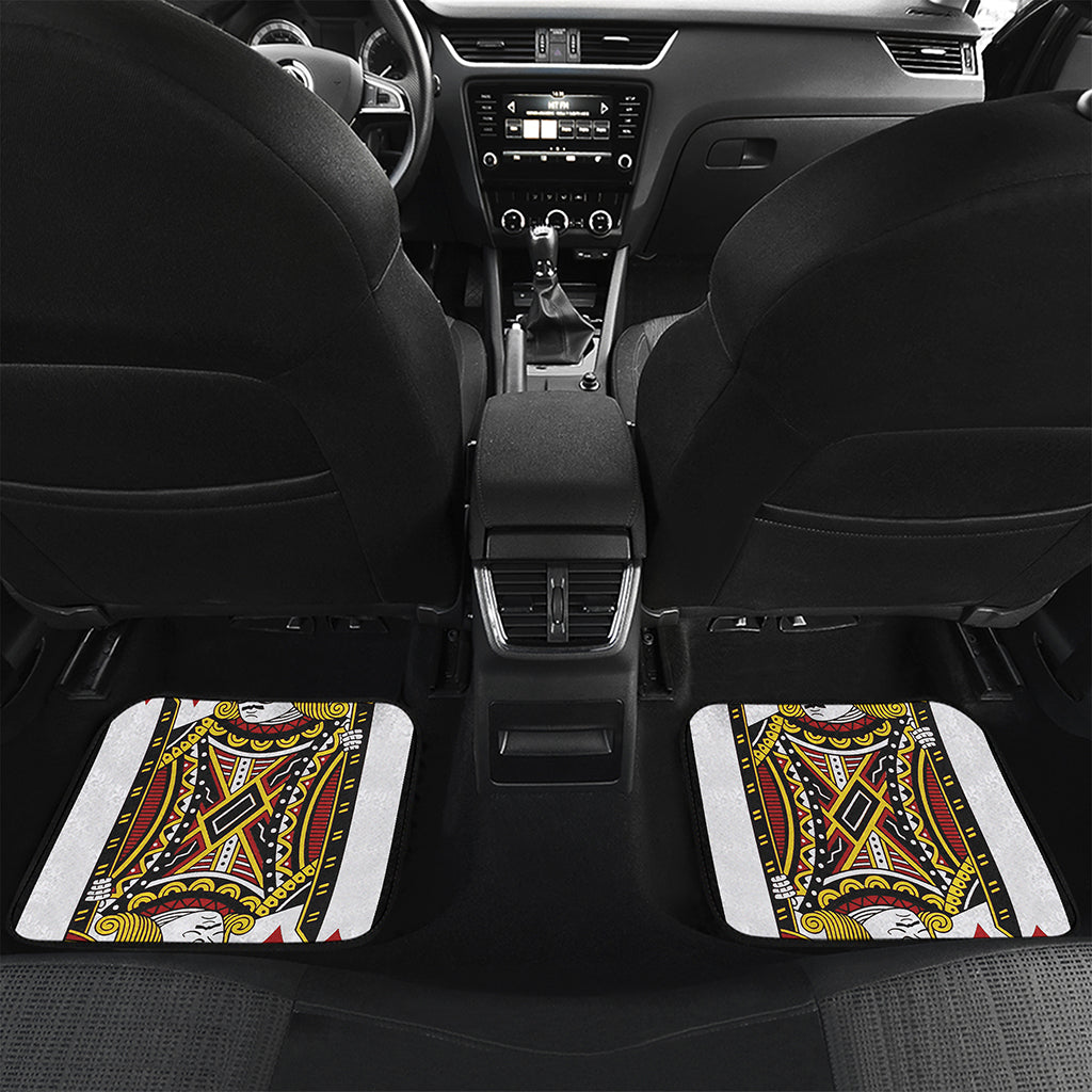 Jack Of Diamonds Playing Card Print Front and Back Car Floor Mats