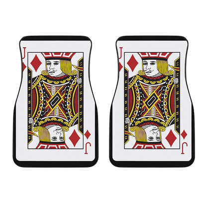 Jack Of Diamonds Playing Card Print Front Car Floor Mats