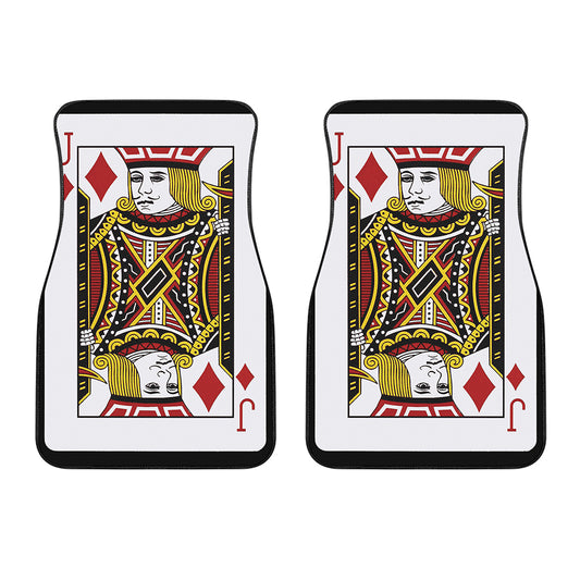 Jack Of Diamonds Playing Card Print Front Car Floor Mats